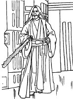 A coloring page of star wars